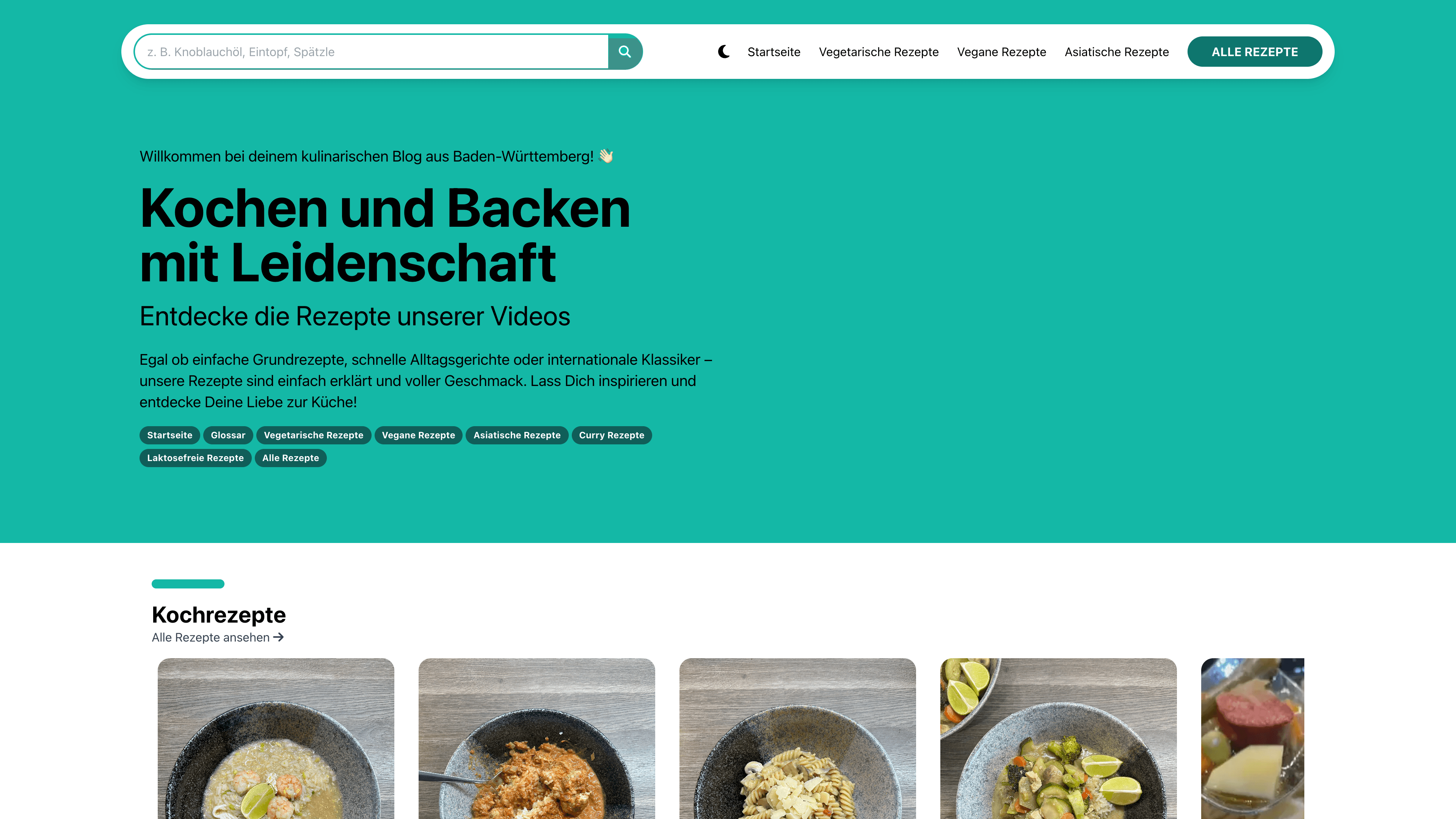 Desktop Ansicht von Nils & Kathi – Back- und Kochrezepte