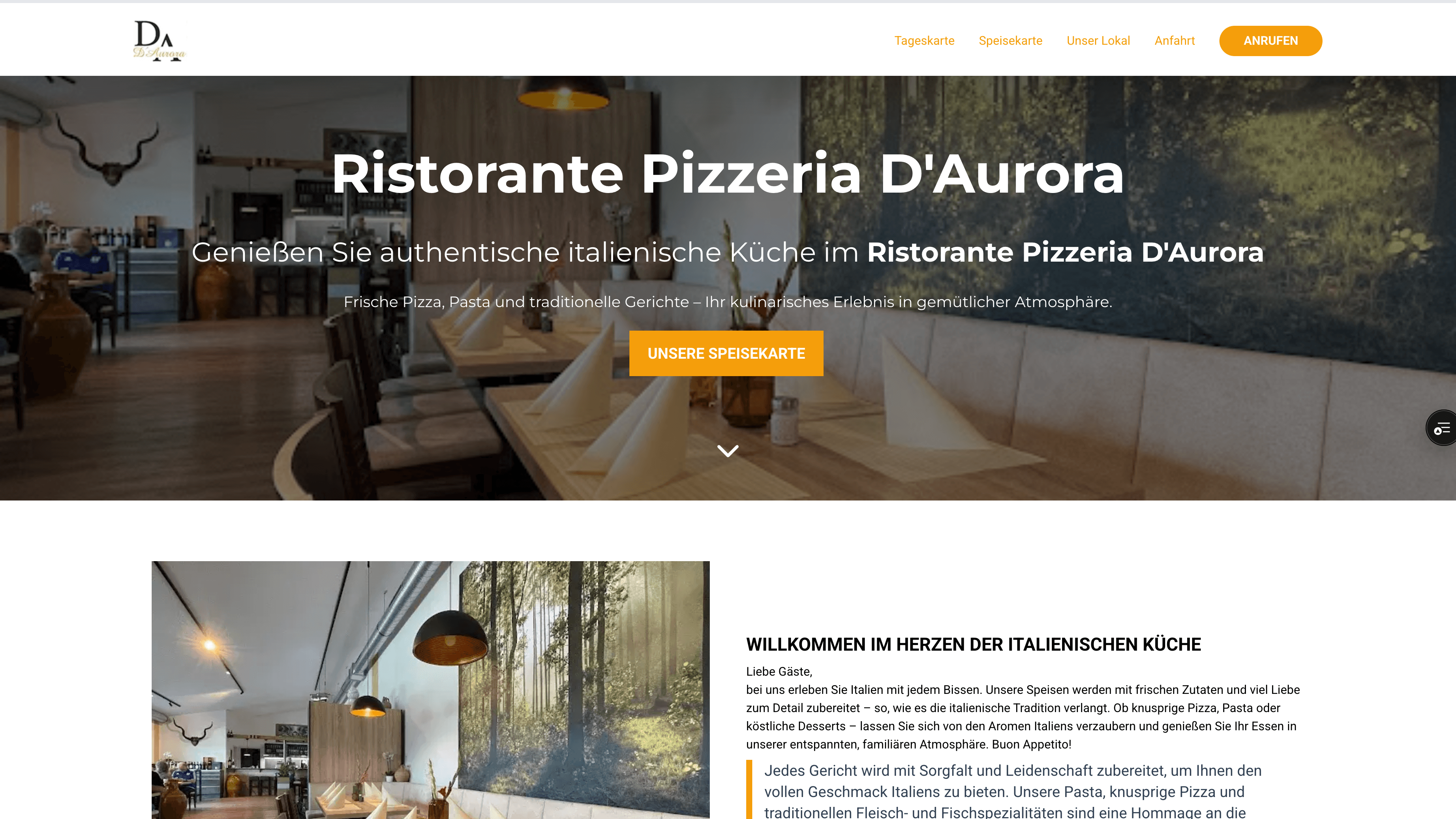 Desktop Ansicht von Ristorante D'Aurora