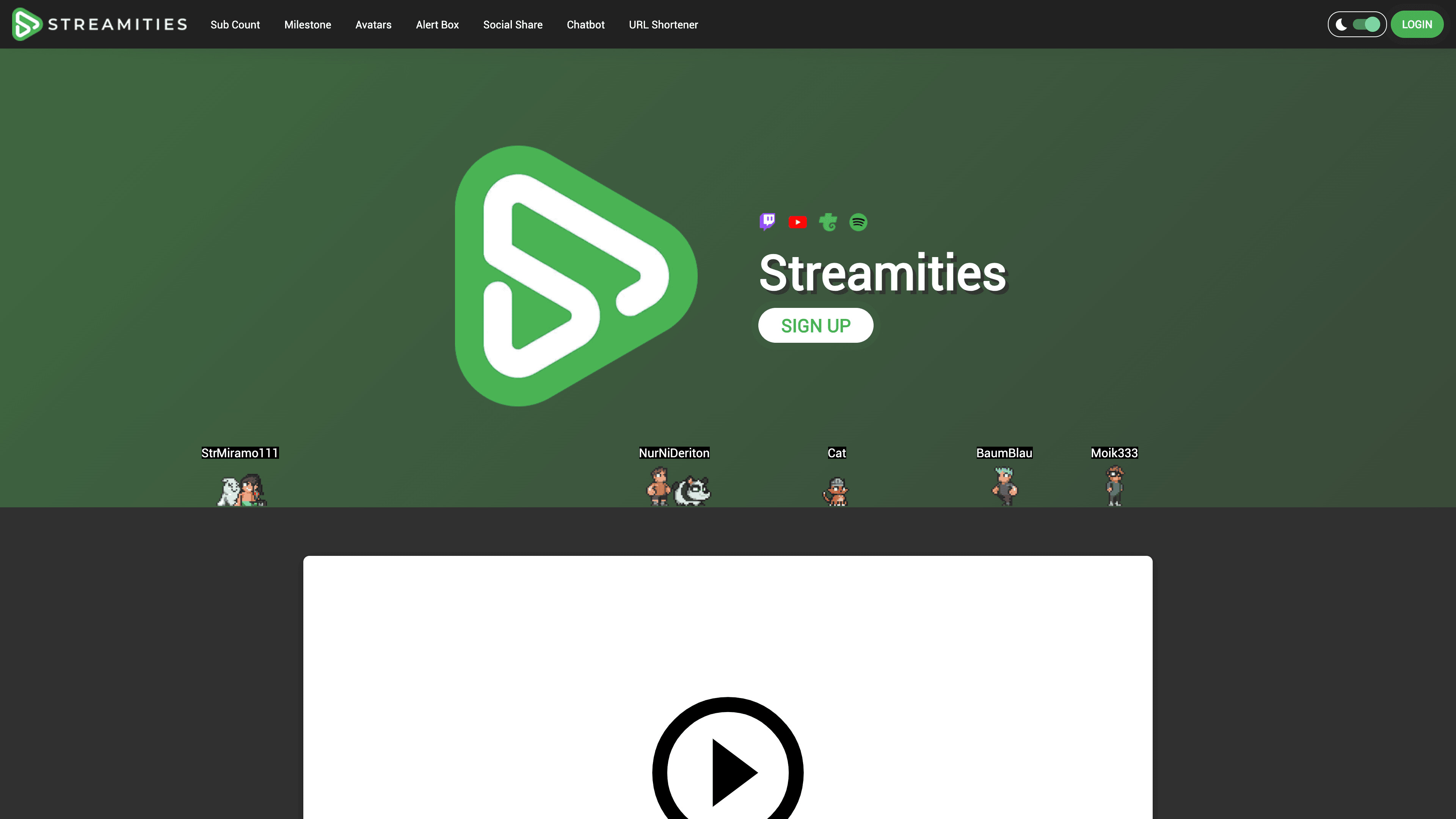 Desktop Ansicht von Streamities
